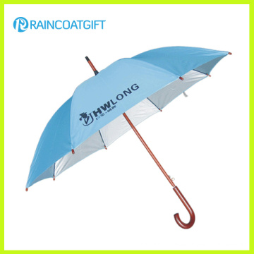 27 &quot;* 8k Blue Promotion UV Schutz Golf Regenschirm mit Holzgriff